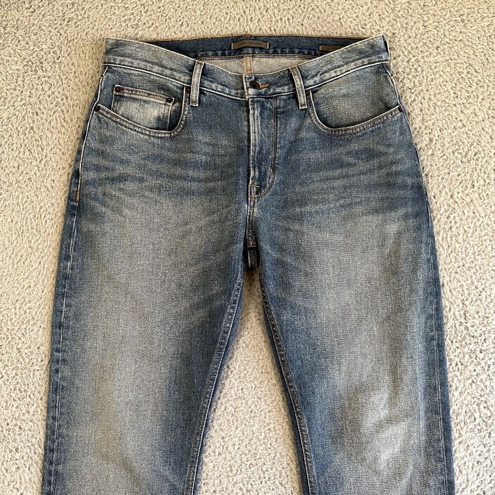 John Varvatos Jeans Men's 31 Blue JV 701 Regular Straight Leg Distressed
